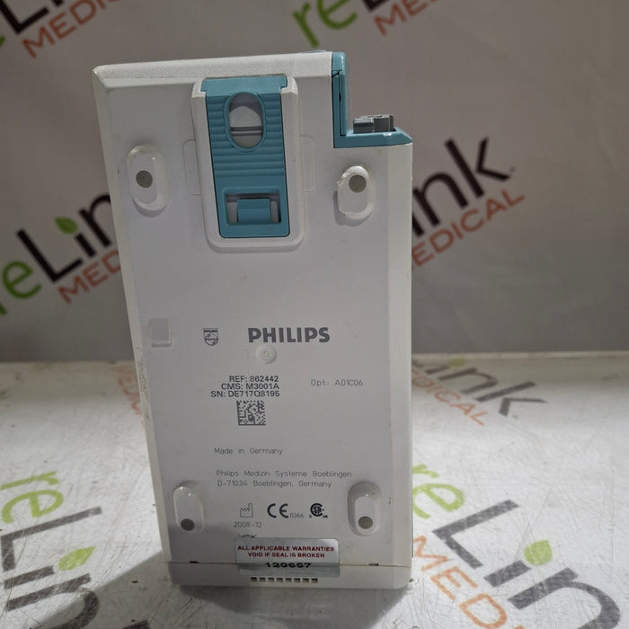Philips M3001A-A01C06 Fast SpO2, NIBP, ECG, Temp, IBP MMS Module