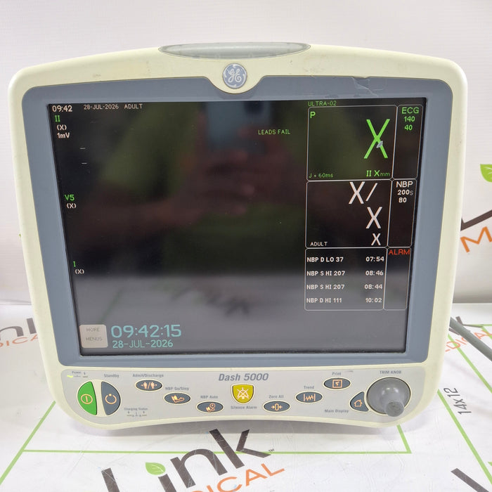 GE Healthcare Dash 5000 - GE/Nellcor SpO2 Patient Monitor
