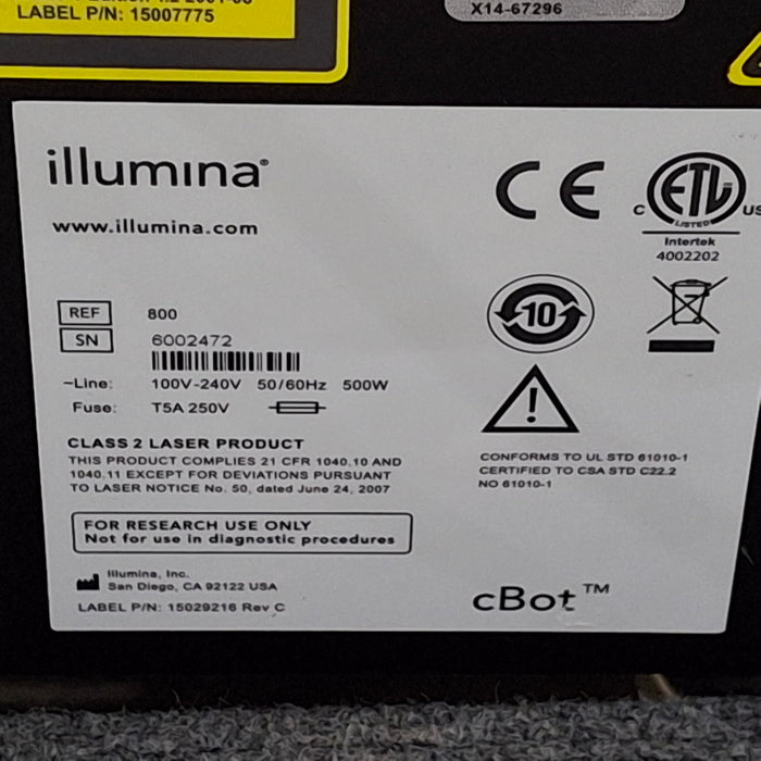 Illumina cBot Amplification Sequencer