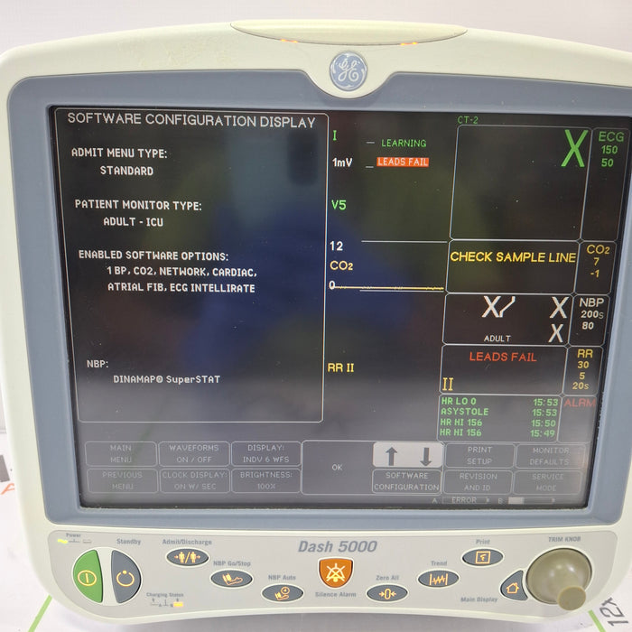 GE Healthcare Dash 5000 - GE/Nellcor SpO2 Patient Monitor