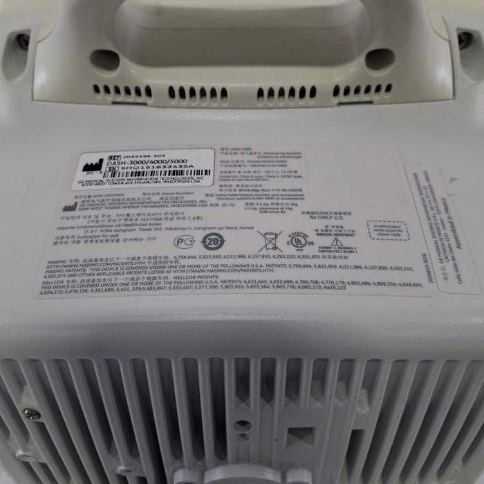GE Healthcare Dash 5000 - GE/Nellcor SpO2 Patient Monitor
