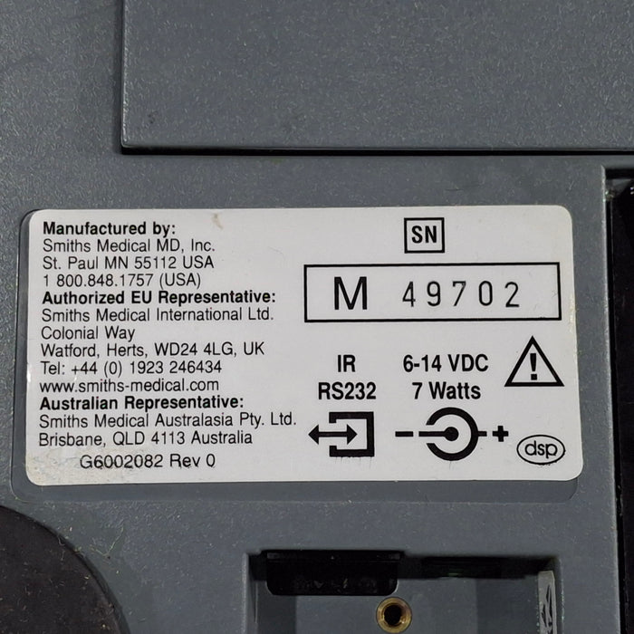 Smiths Medical Medfusion 3500 Version 6 Syringe Infusion Pump