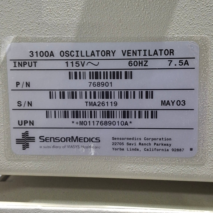 CareFusion SensorMedics 3100A Oscillatory Ventilator