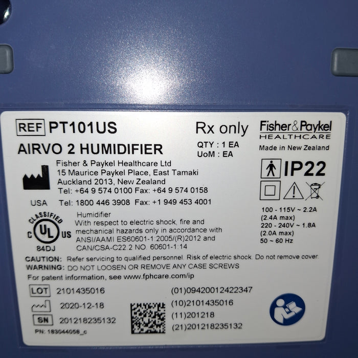 Fisher & Paykel Airvo 2 Humidified High Flow Therapy Unit