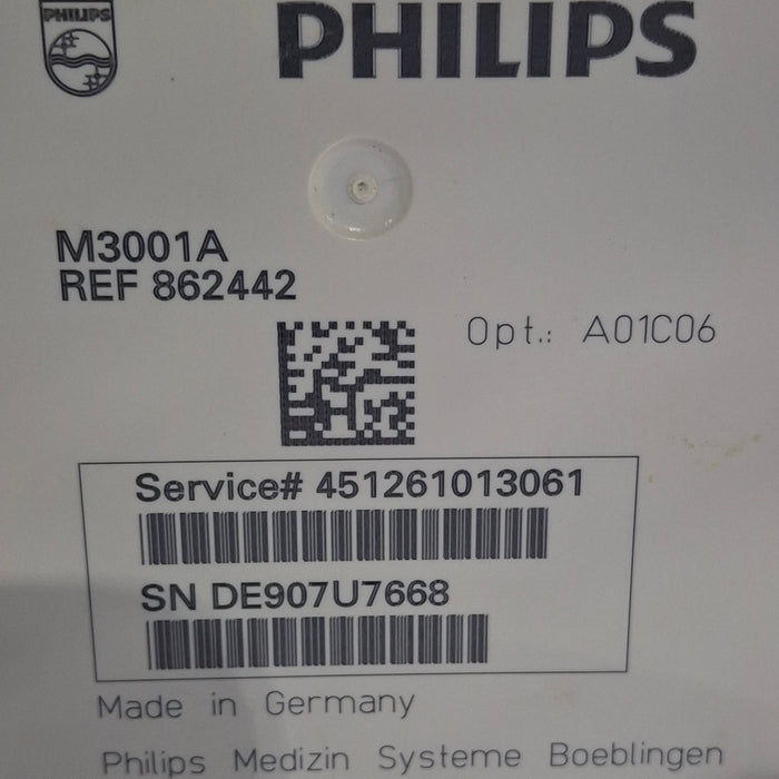 Philips M3001A-A01C06 Fast SpO2, NIBP, ECG, Temp, IBP MMS Module