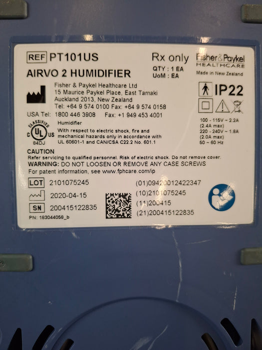 Fisher & Paykel Airvo 2 Humidified High Flow Therapy Unit