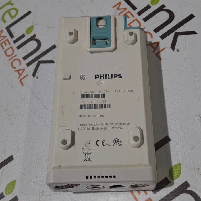 Philips M3001A-A01C06 Fast SpO2, NIBP, ECG, Temp, IBP MMS Module