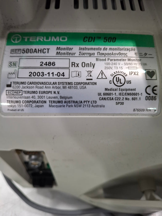 Terumo Cardiovascular Systems Corporation CDI 500 Monitor