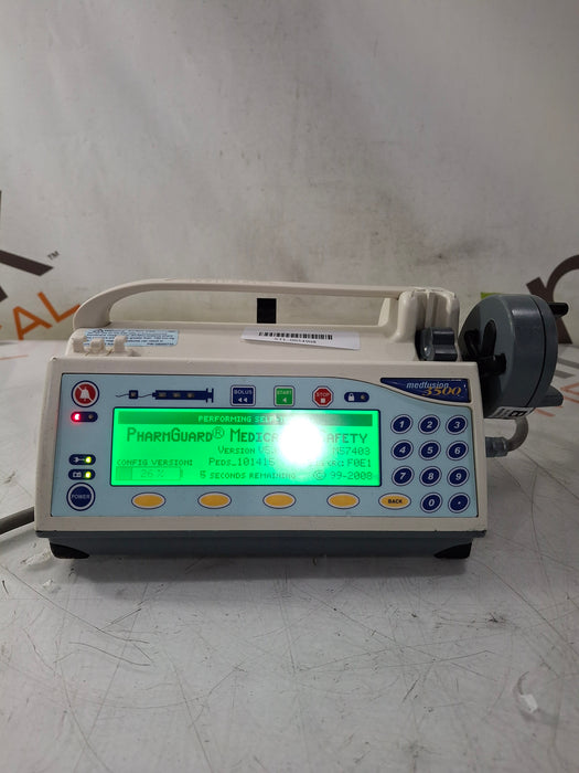 Smiths Medical Medfusion 3500 Version 5 Syringe Infusion Pump