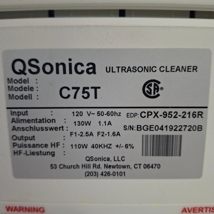 Qsonica C75T Ultrasonic cleaner