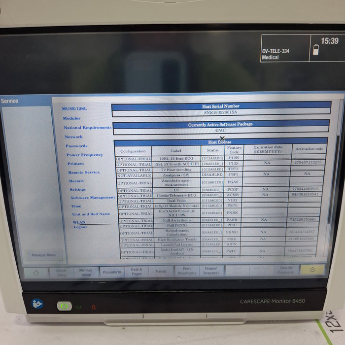 GE Healthcare Carescape B450 Patient Monitor