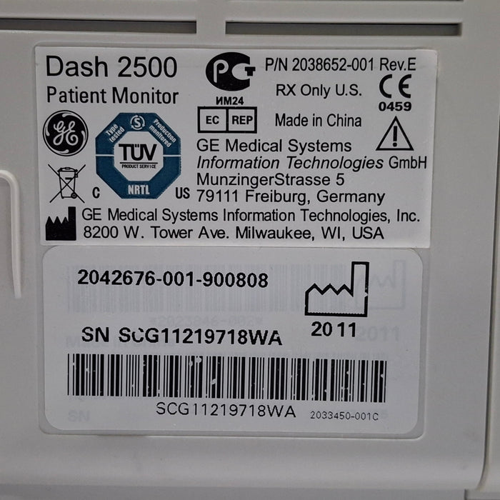 GE Healthcare GE Healthcare Dash 2500 Patient Monitor Patient Monitors reLink Online