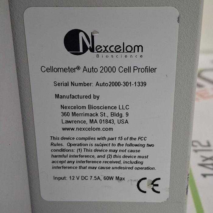 Nexcelom Bioscience LLC Cellometer Auto 2000 Auto Cell Profiler