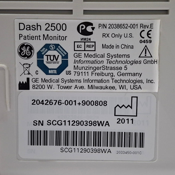 GE Healthcare Dash 2500 Patient Monitor