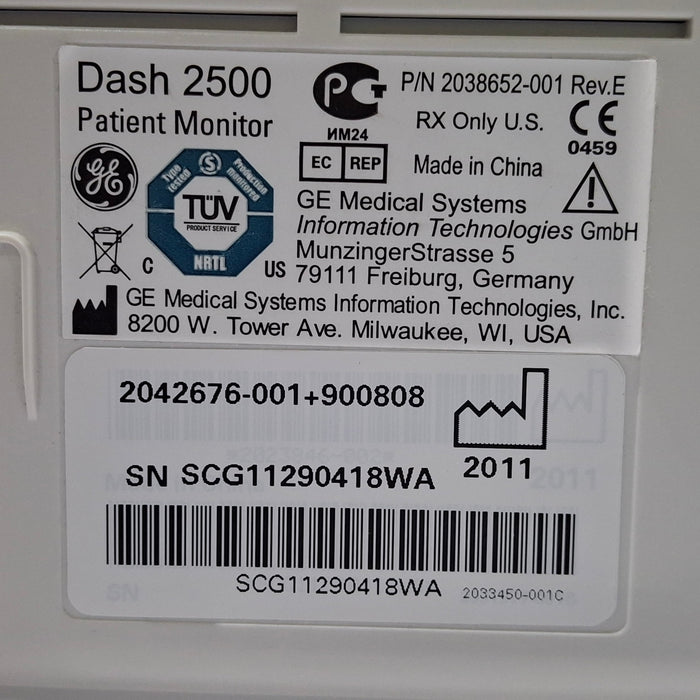 GE Healthcare Dash 2500 Patient Monitor