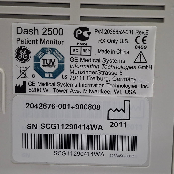 GE Healthcare Dash 2500 Patient Monitor