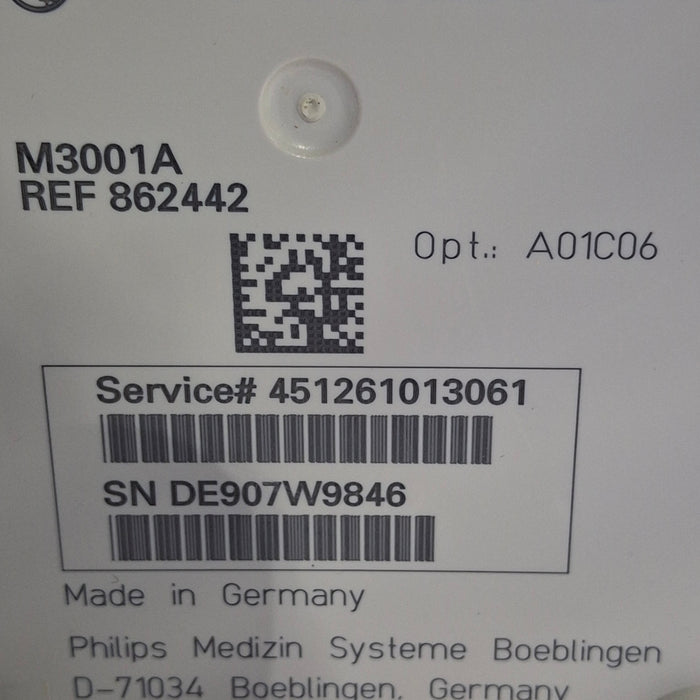 Philips M3001A-A01C06 Fast SpO2, NIBP, ECG, Temp, IBP MMS Module
