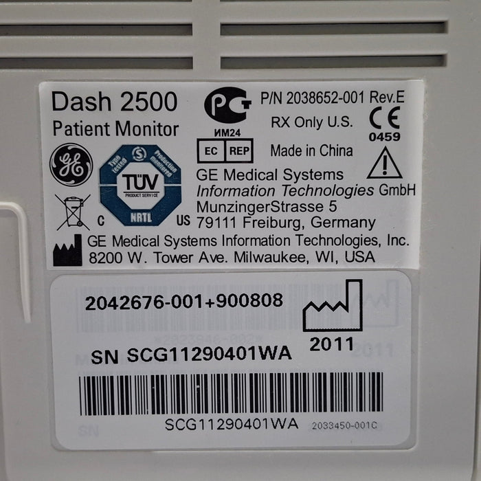 GE Healthcare GE Healthcare Dash 2500 Patient Monitor Patient Monitors reLink Online