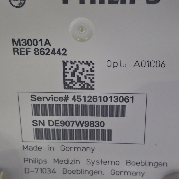 Philips M3001A-A01C06 Fast SpO2, NIBP, ECG, Temp, IBP MMS Module