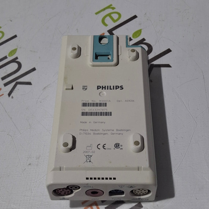 Philips M3001A-A01C06 Fast SpO2, NIBP, ECG, Temp, IBP MMS Module