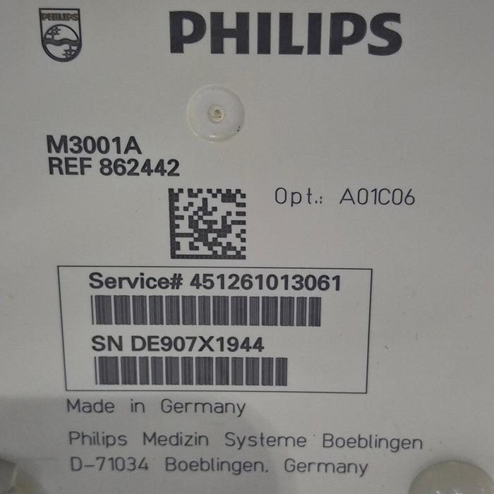 Philips M3001A-A01C06 Fast SpO2, NIBP, ECG, Temp, IBP MMS Module