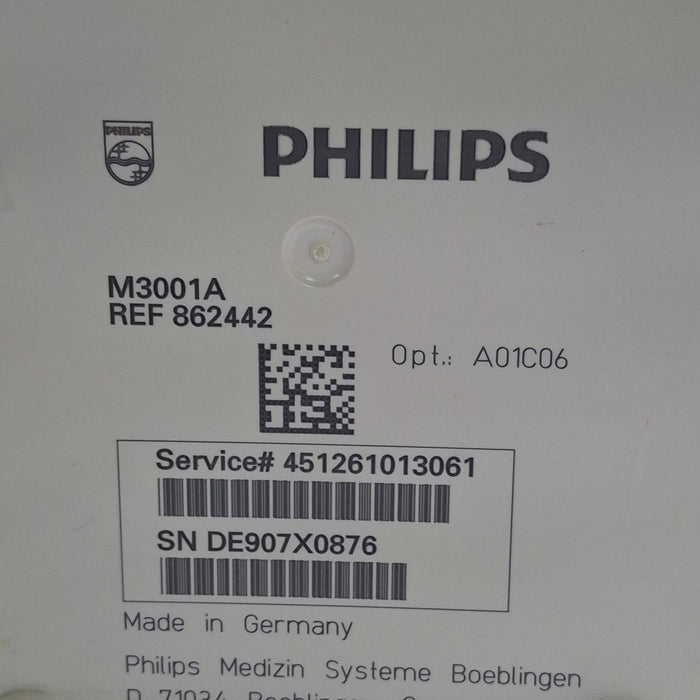 Philips Philips M3001A-A01C06 Fast SpO2, NIBP, ECG, Temp, IBP MMS Module Patient Monitors reLink Online