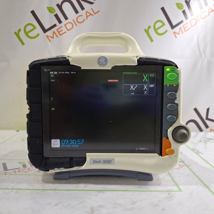 GE Healthcare Dash 3000 - Masimo SpO2 Patient Monitor