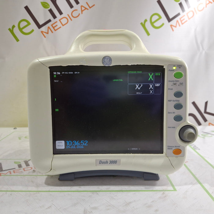 GE Healthcare Dash 3000 - Masimo SpO2 Patient Monitor
