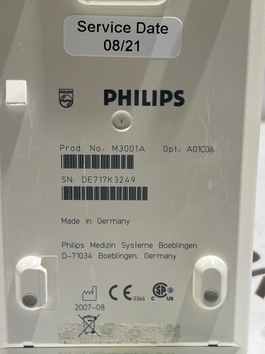 Philips M3001A-A01C06 Fast SpO2, NIBP, ECG, Temp, IBP MMS Module