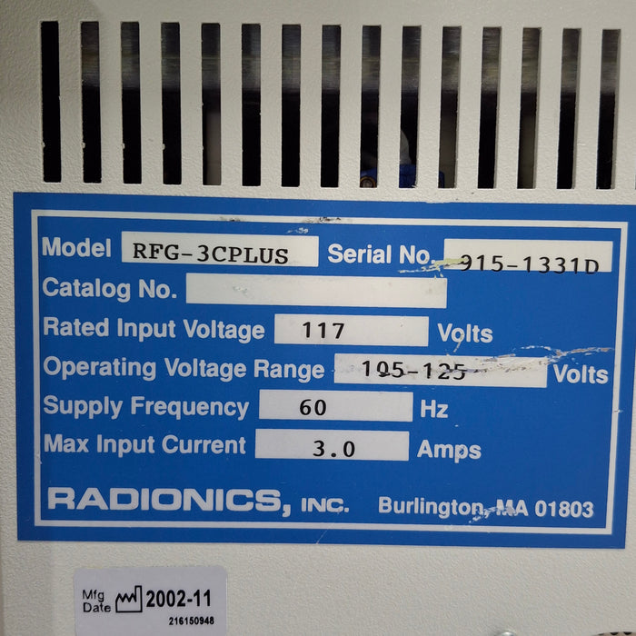 Radionics RFG-3C Plus RF Lesion Generator