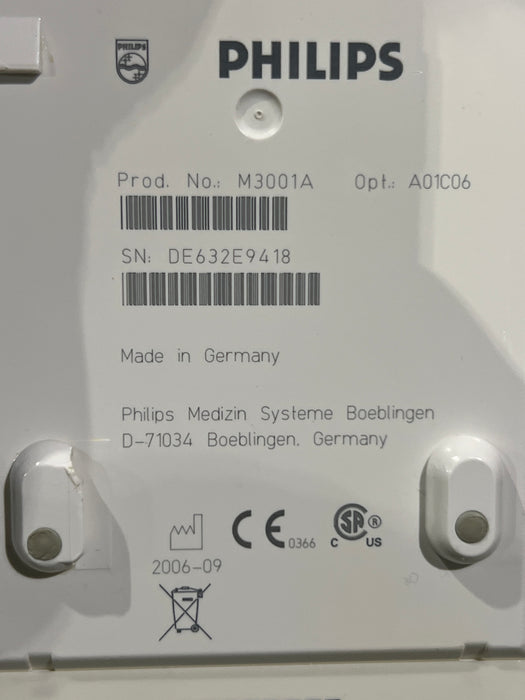 Philips M3001A-A01C06 Fast SpO2, NIBP, ECG, Temp, IBP MMS Module
