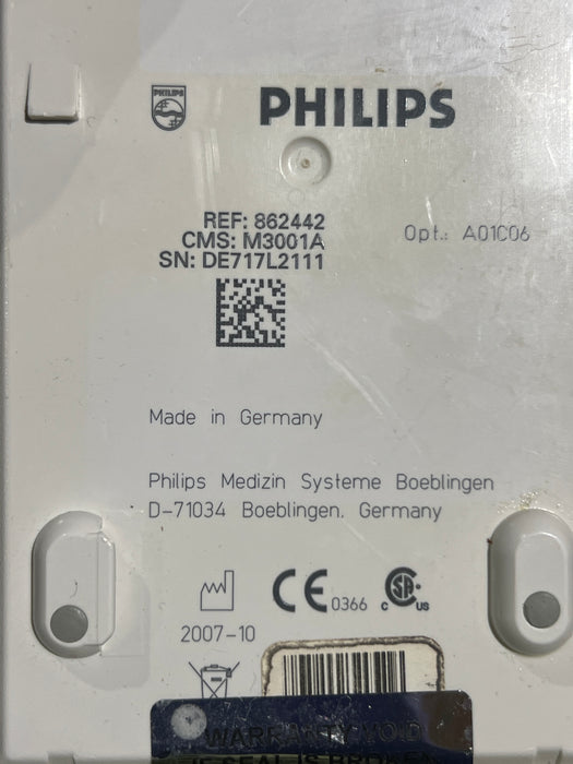 Philips M3001A-A01C06 Fast SpO2, NIBP, ECG, Temp, IBP MMS Module