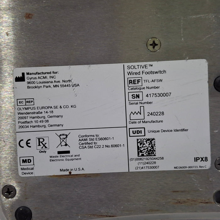 Gyrus Acmi, Inc. TFL-AFSW Footswitch