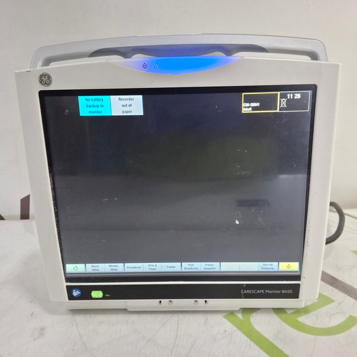 GE Healthcare Carescape B450 Critical Care Patient Monitor