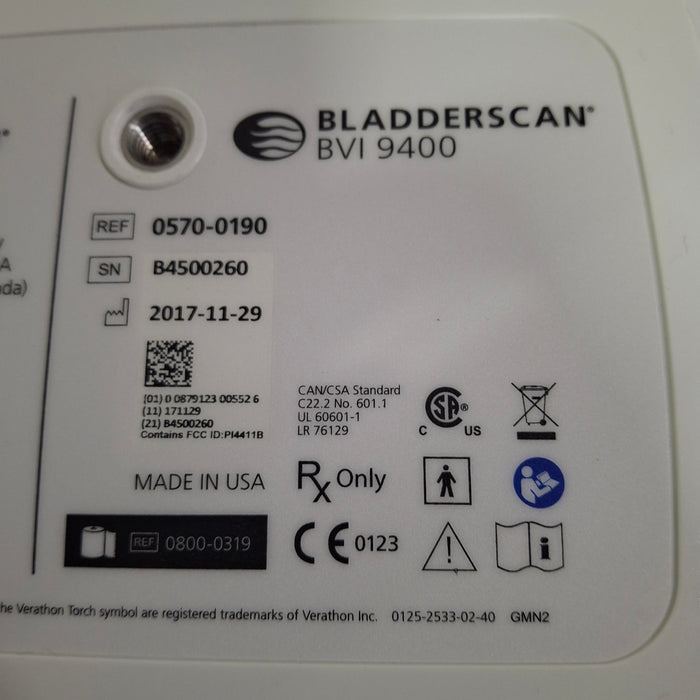 Verathon Medical, Inc BVI 9400 Bladderscan