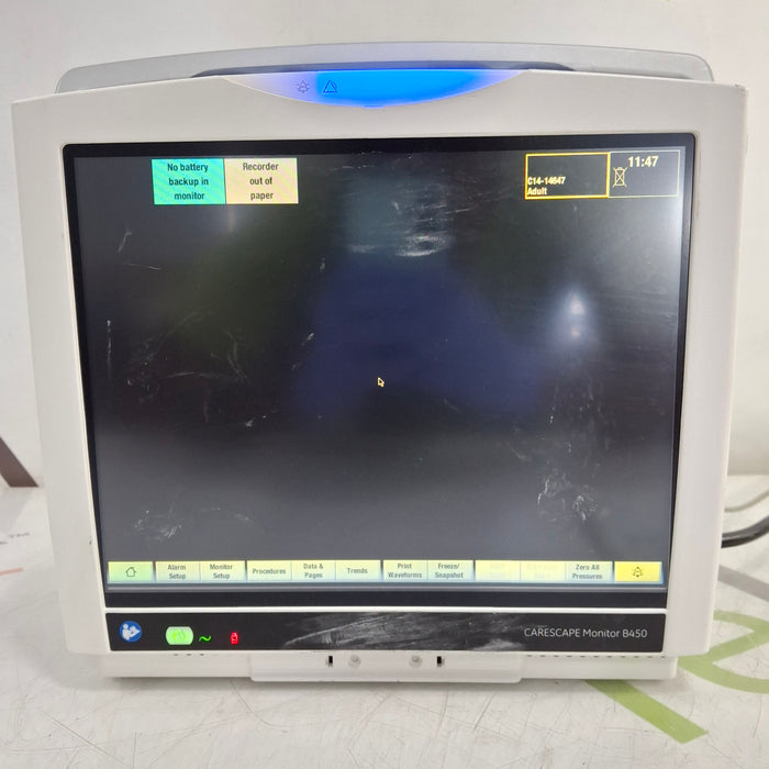 GE Healthcare Carescape B450 Critical Care Patient Monitor