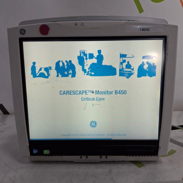 GE Healthcare Carescape B450 Critical Care Patient Monitor
