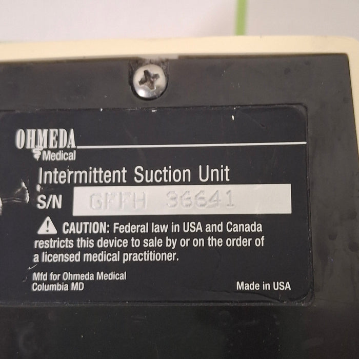 Ohmeda Medical 200 Intermittent Suction Unit