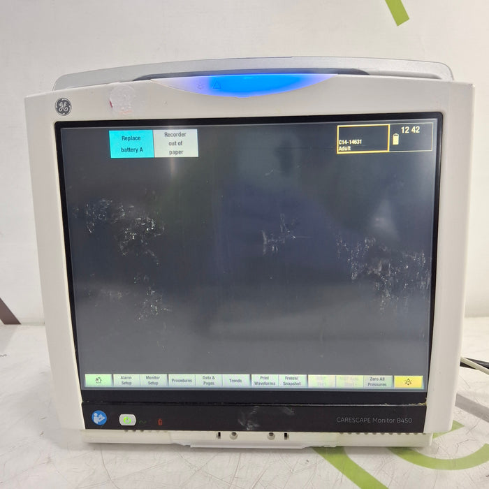 GE Healthcare Carescape B450 Critical Care Patient Monitor