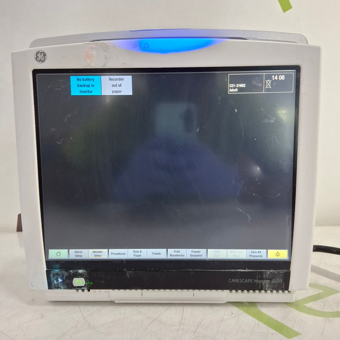 GE Healthcare Carescape B450 Critical Care Patient Monitor