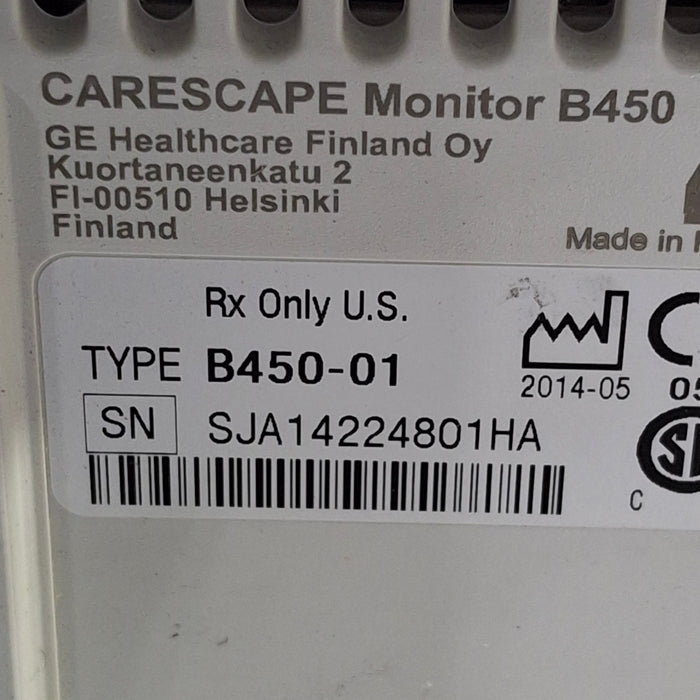 GE Healthcare Carescape B450 Critical Care Patient Monitor