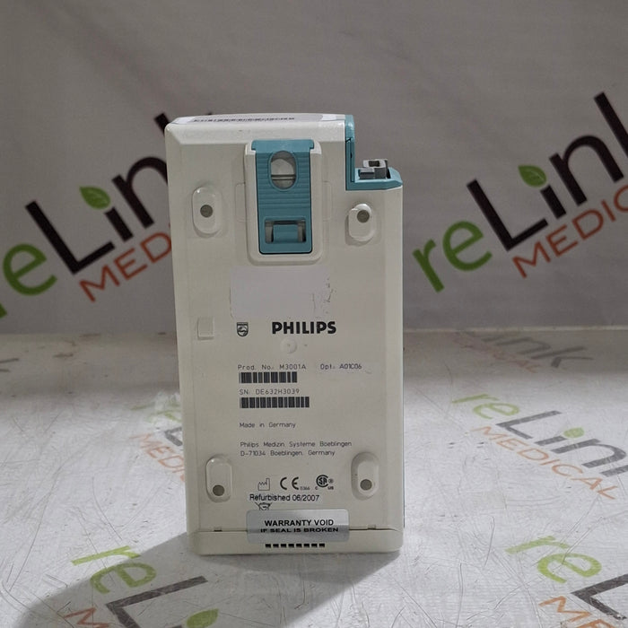 Philips M3001A-A01C06 Fast SpO2, NIBP, ECG, Temp, IBP MMS Module