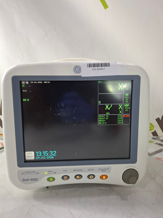GE Healthcare Dash 4000 - Masimo SpO2 Patient Monitor