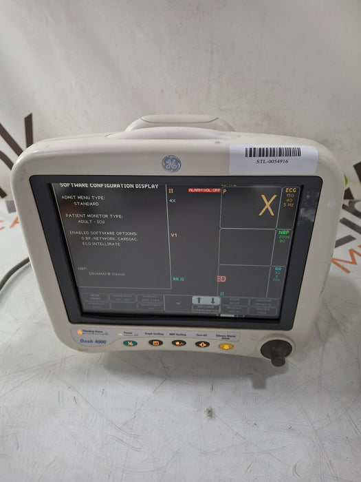 GE Healthcare Dash 4000 - Masimo SpO2 Patient Monitor