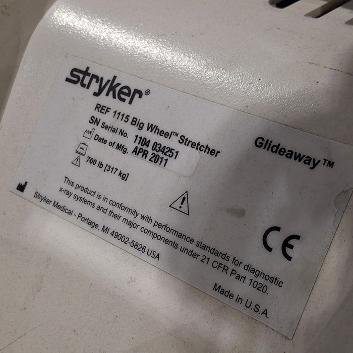Stryker 1115 Big Wheel Glideaway Stretcher