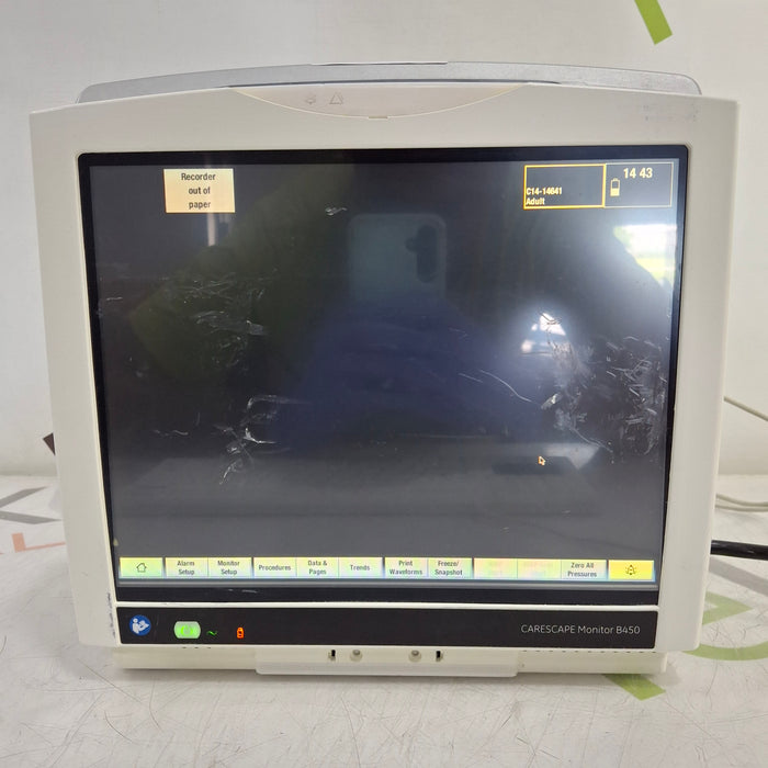 GE Healthcare Carescape B450 Critical Care Patient Monitor