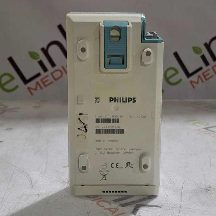 Philips M3001A-A01C06 Fast SpO2, NIBP, ECG, Temp, IBP MMS Module