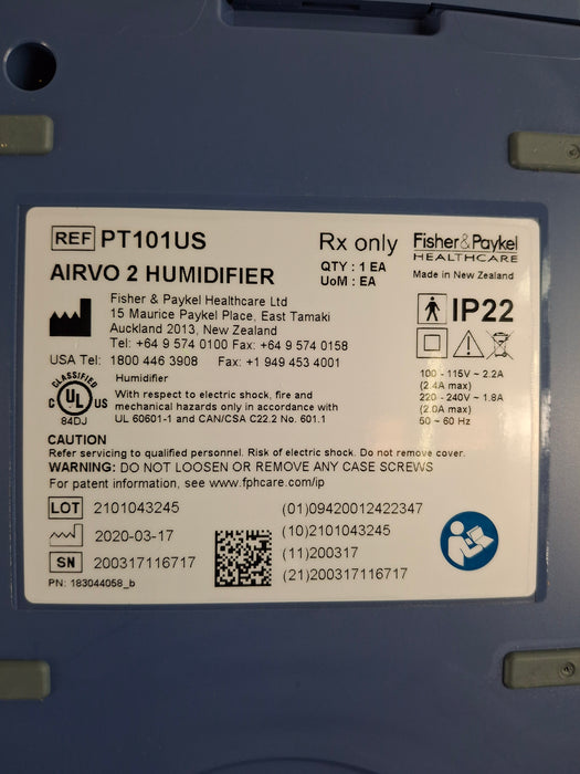 Fisher & Paykel Airvo 2 Humidified High Flow Therapy Unit