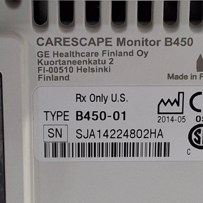 GE Healthcare Carescape B450 Critical Care Patient Monitor