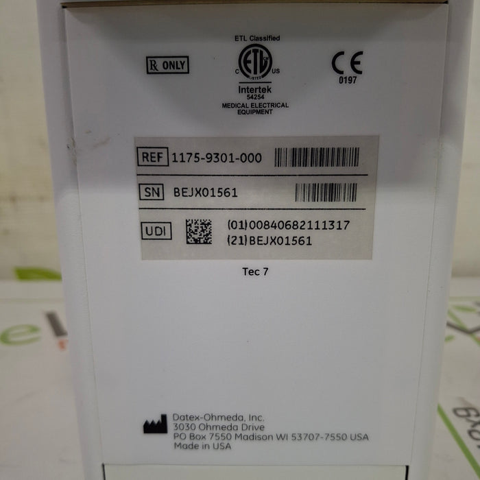 Datex-Ohmeda Tec 7 Sevoflurane Vaporizer